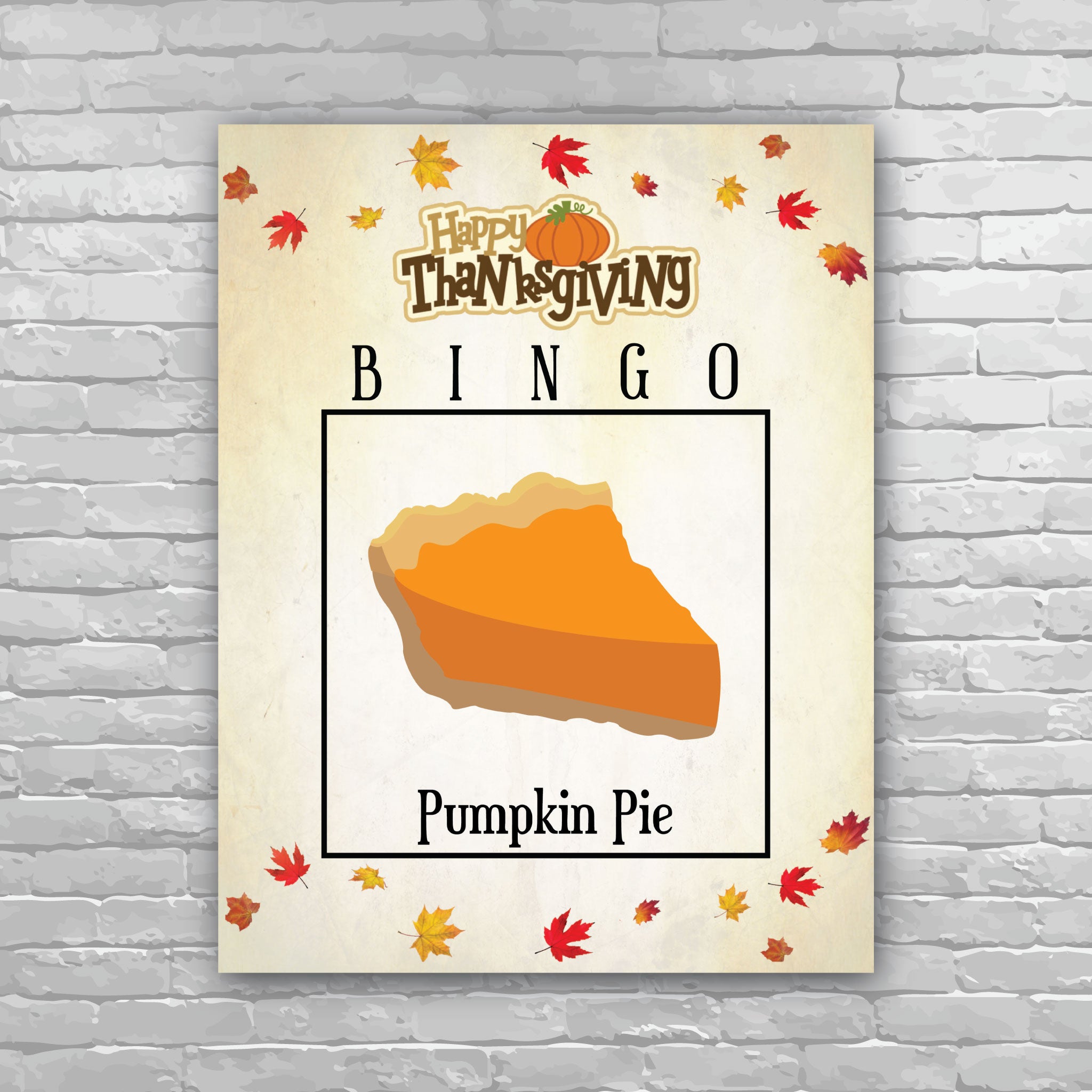 Thanksgiving Bingo