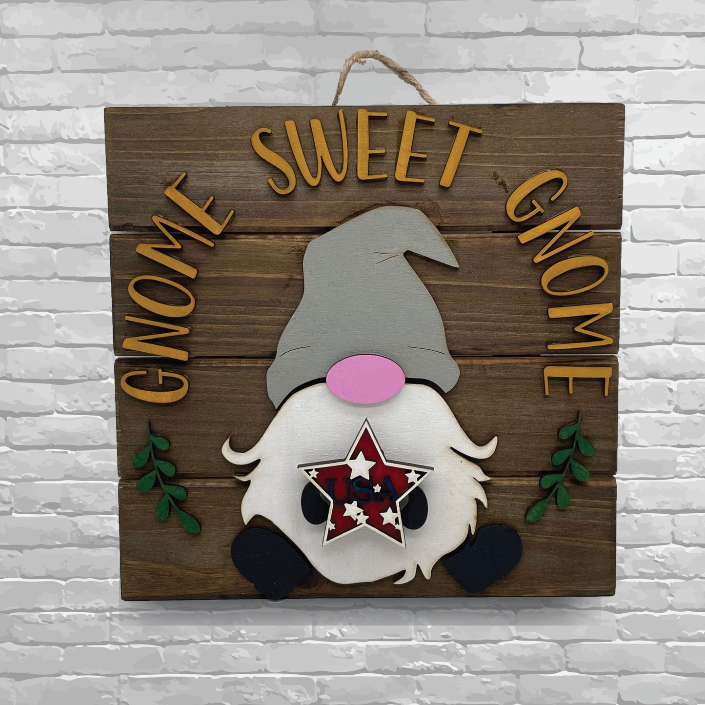 Gnome Sweet Gnome Wall Hanging