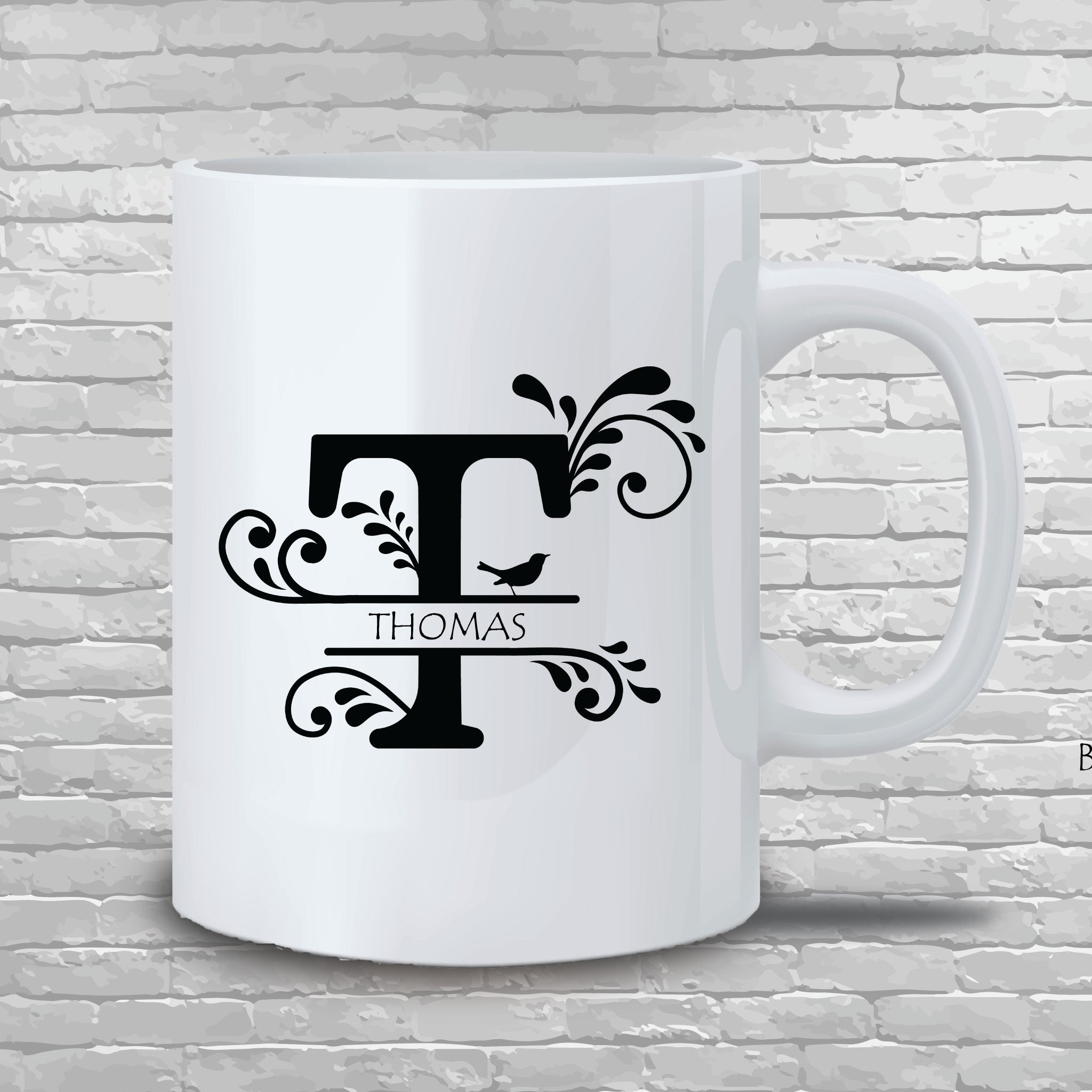 Personalized Monogram Mug 15 oz