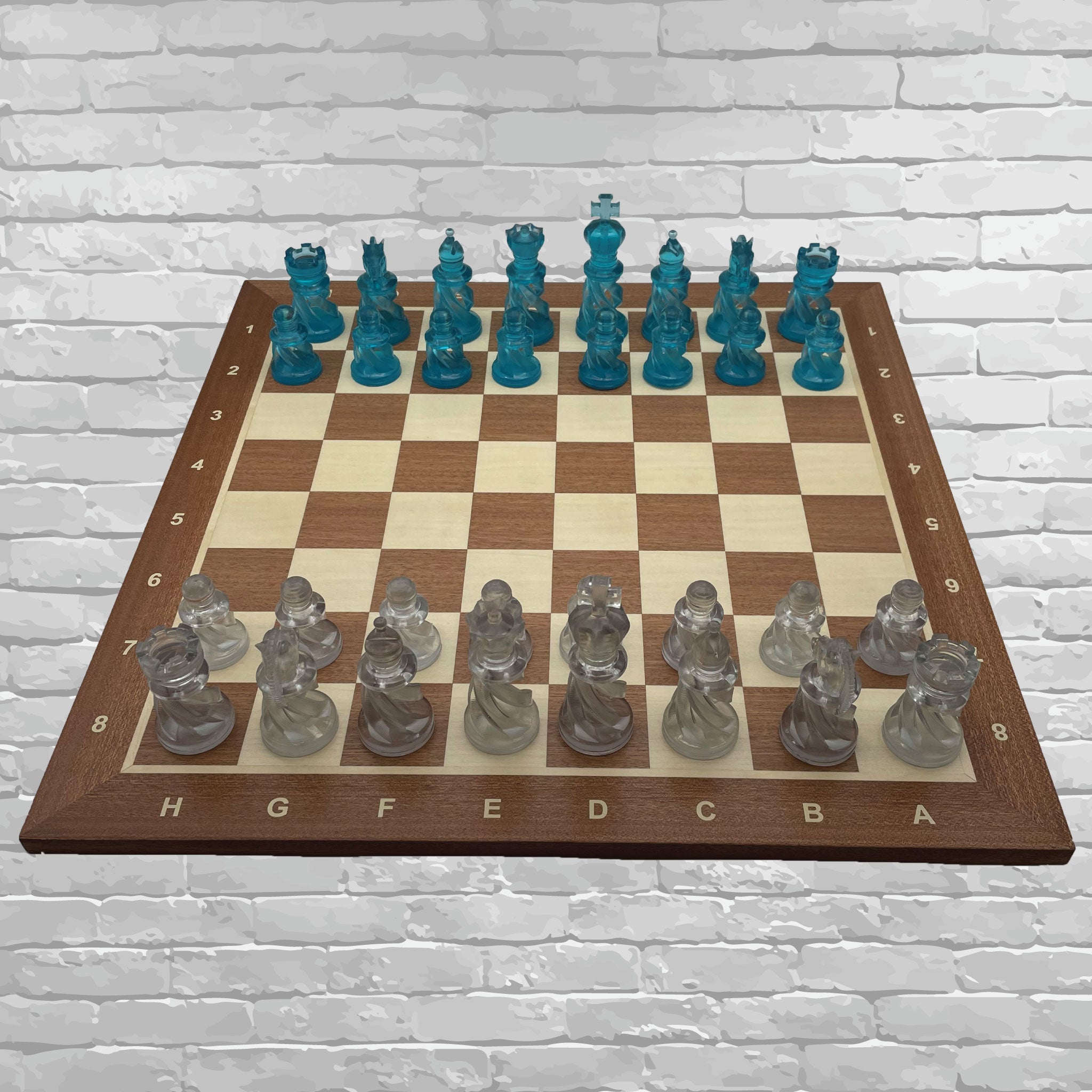 Spiral Chess Set Xadrez 3D model