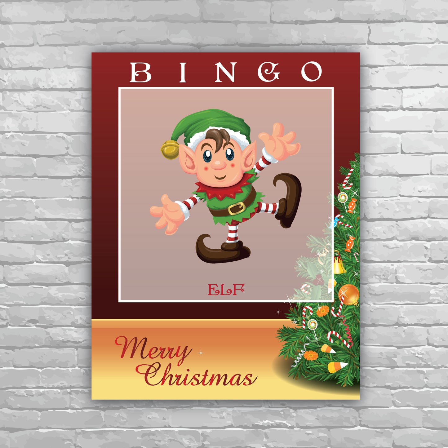 Christmas Bingo - Christmas Tree background