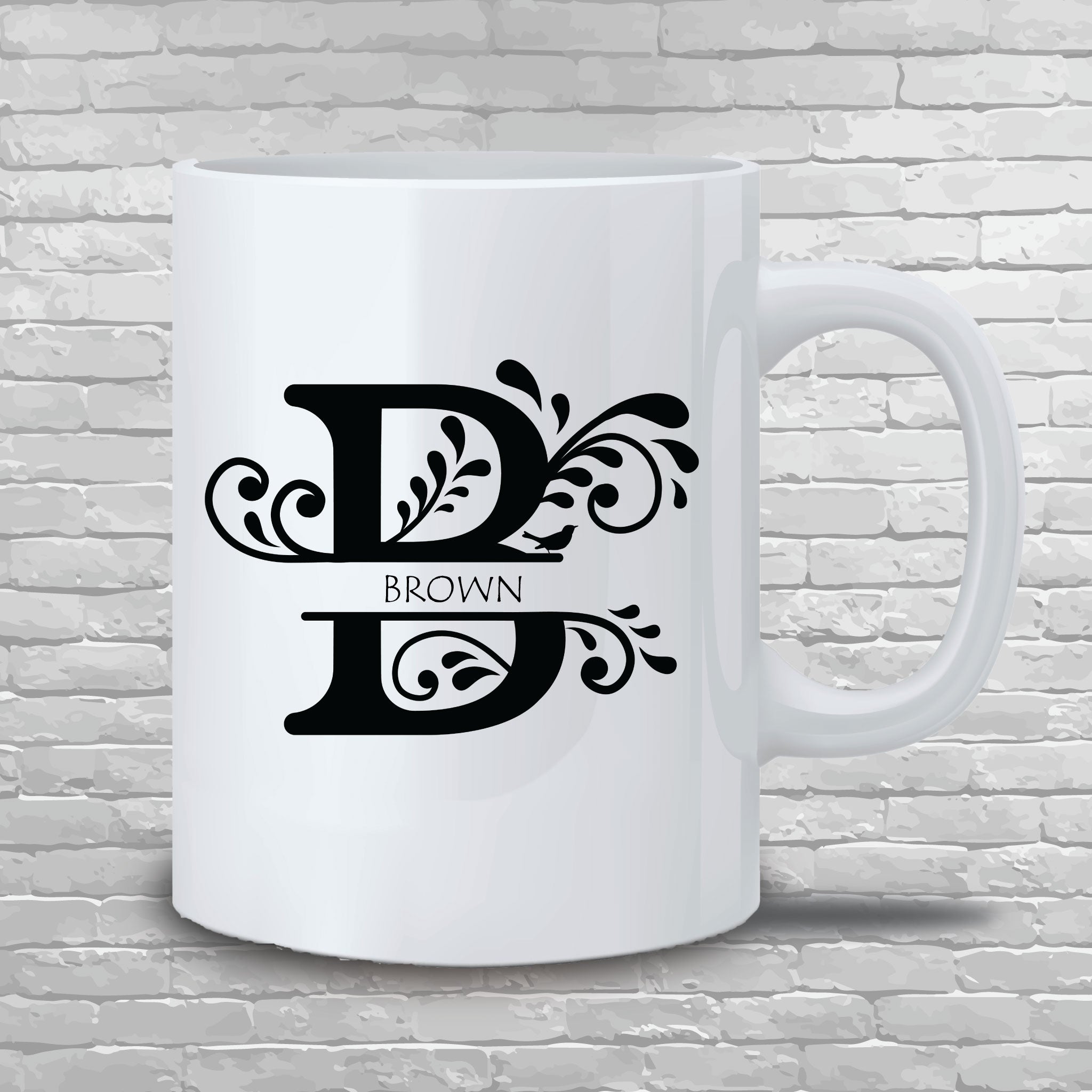 Personalized Monogram Mug 15 oz