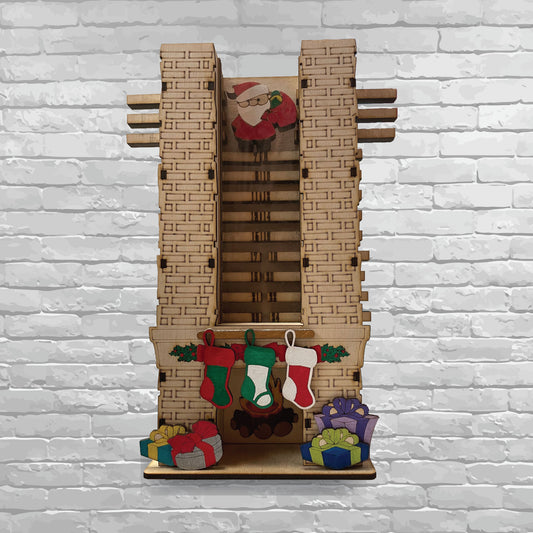 Santa in the chimney Advent Calendar